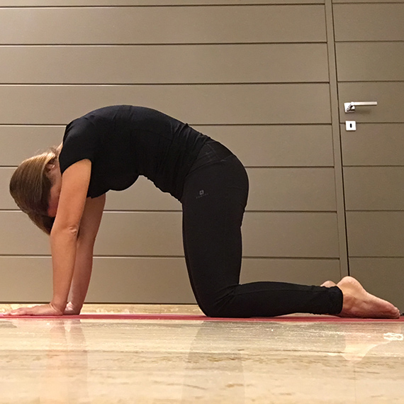 Cominciare bene la giornata con lo yoga - Claudia Porta su iocominciobene - posizione gatto 2